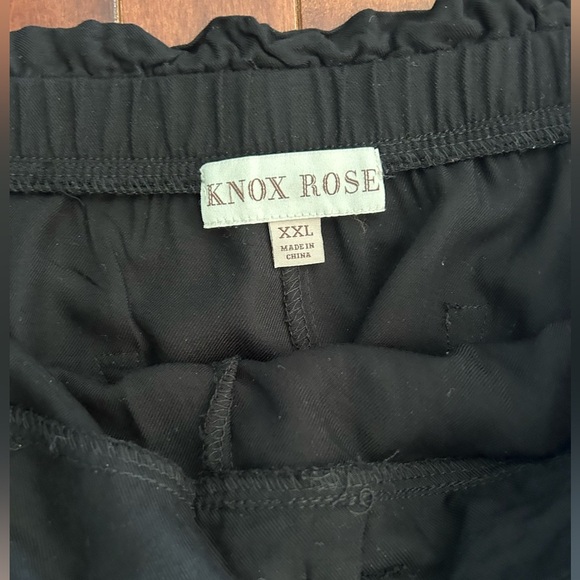 Knox Rose Women’s Black Joggers with Elastic Drawstring Waistband Size XXL - Picture 3 of 8